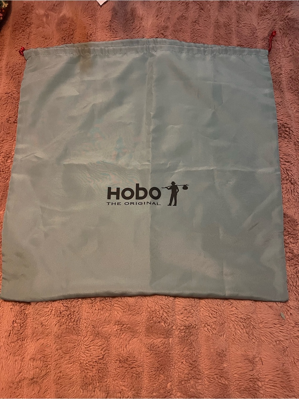 HOBO Light Blue Drawstring Dust Bag with Logo